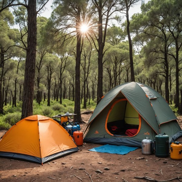 Quels sont les équipements indispensables pour un camping en région de garrigue en été?